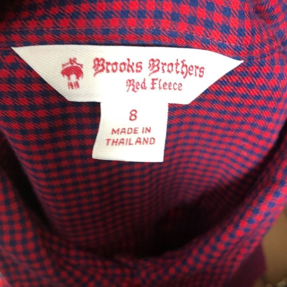 Brooks brothers red fleece checkered dress - Picture 4 of 4